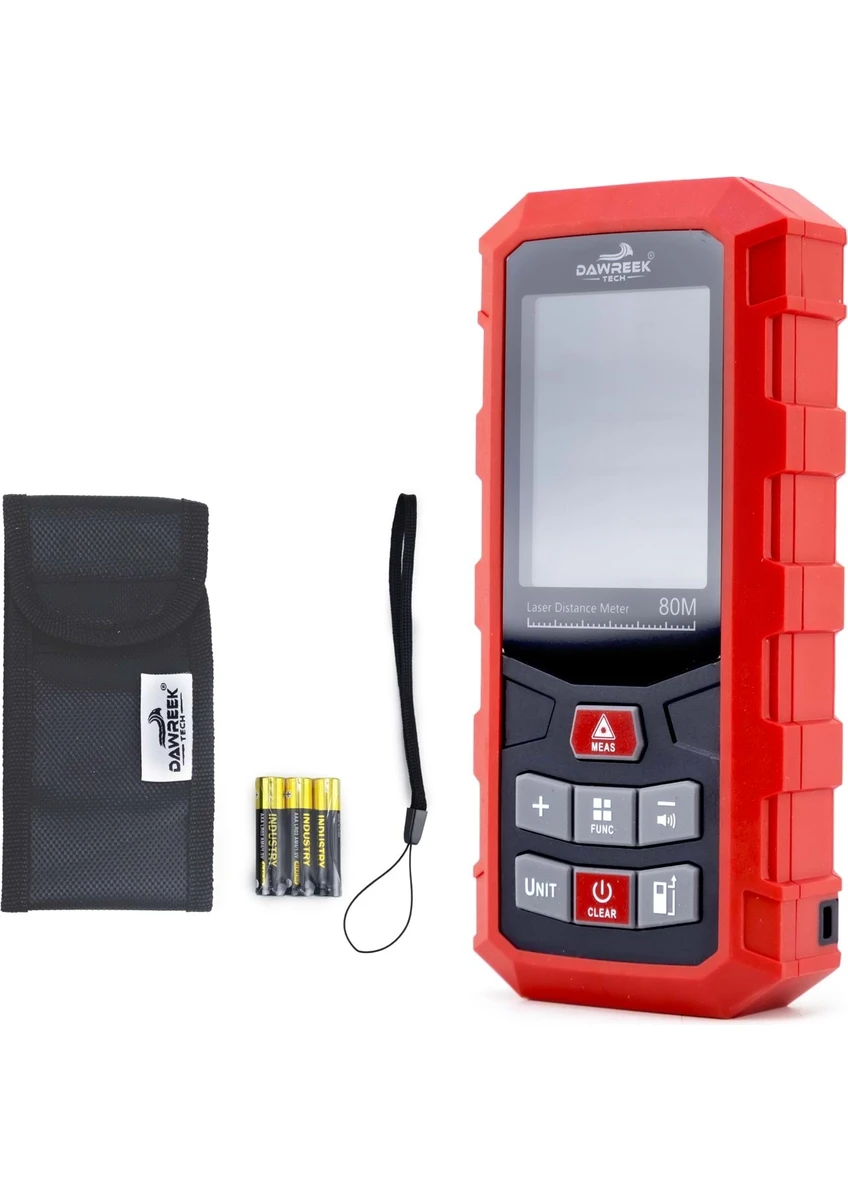 Dawreek 80 Metre Dijital Lazerli Mesafe Ölçer H01 RED